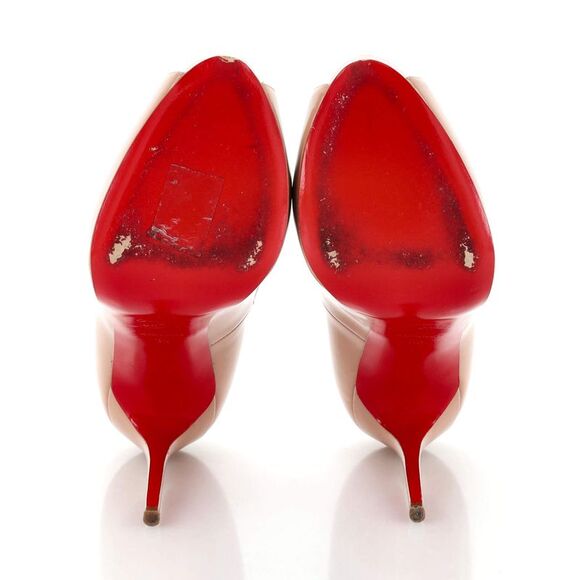 Christian Louboutin Women's New Very Prive Pumps Patent 120 Neutral - Picture 4 of 6